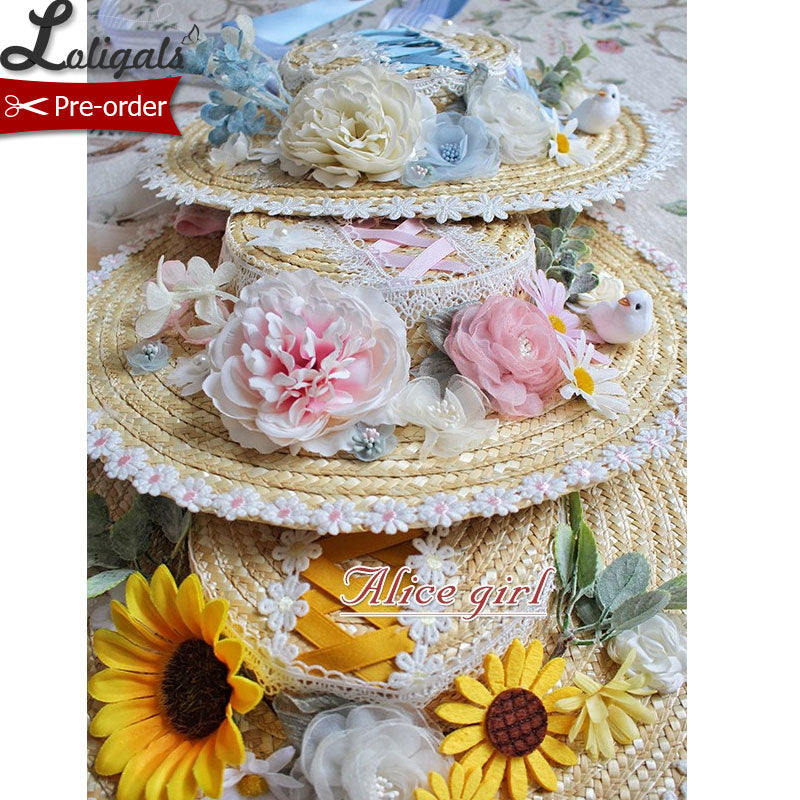 Sunflower Decor Straw Hat