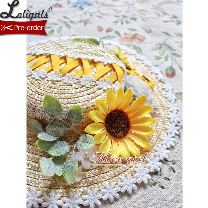 Sunflower Decor Straw Hat