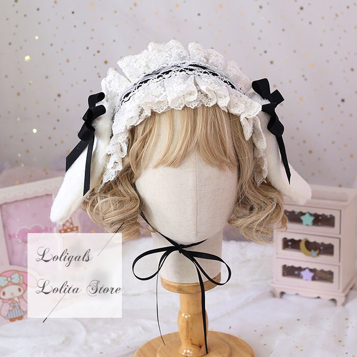 Japanese Lolita Mori Girl Lace Bow Sweet Headband Hair Accessories Headwear  Cute