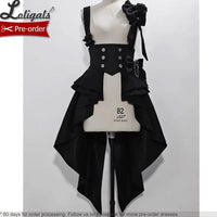 Ouji Outfit Cool Lolita Waist Cincher w. High Low Skirt by Princess Chronicles ~ Rabbit Theater Corset Costume