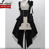 Ouji Outfit Cool Lolita Waist Cincher w. High Low Skirt by Princess Chronicles ~ Rabbit Theater Corset Costume