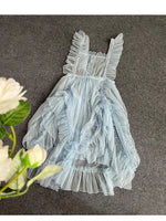 Ruffled Lolita Apron Sheer Mesh Cover-up Dress