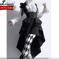 Ouji Outfit Cool Lolita Waist Cincher w. High Low Skirt by Princess Chronicles ~ Rabbit Theater Corset Costume