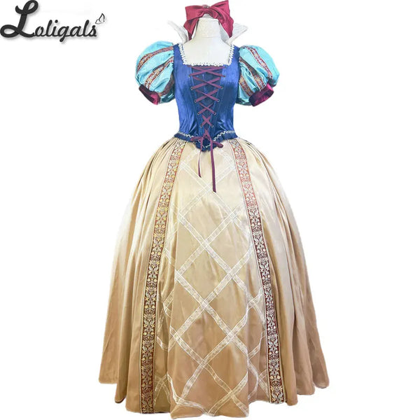 Vintage Long Lolita Skirt & Short Sleeve Corset Top Fairy Halloween Costume by Lace Garden