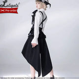 Ouji Outfit Cool Lolita Waist Cincher w. High Low Skirt by Princess Chronicles ~ Rabbit Theater Corset Costume