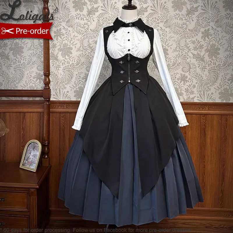 Detective Alice ~ Cool Lolita Underbust Waist Curtain by Alice Girl