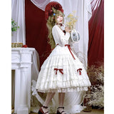 Rose Girl ~ Classic Lolita White Skirt / Long Sleeve Blouse by Dawn and Morning Dew