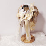 Sweet Mini Top Hat Lolita Fascinator Hair Clip with Ribbons