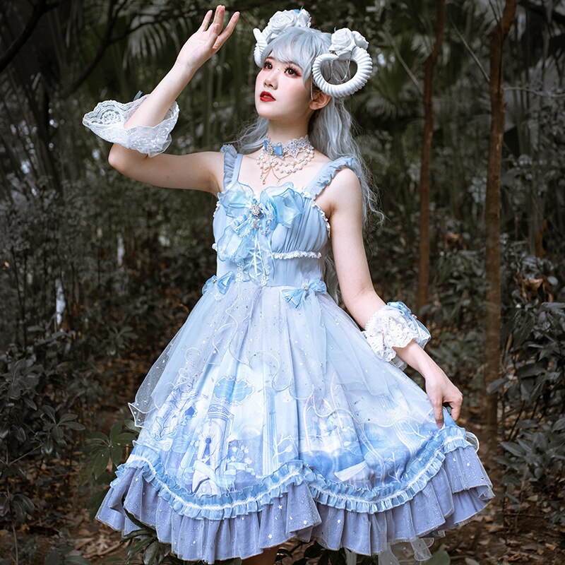 Travel with the Whale ~ Sweet Lolita JSK Dress Royal Party Dress