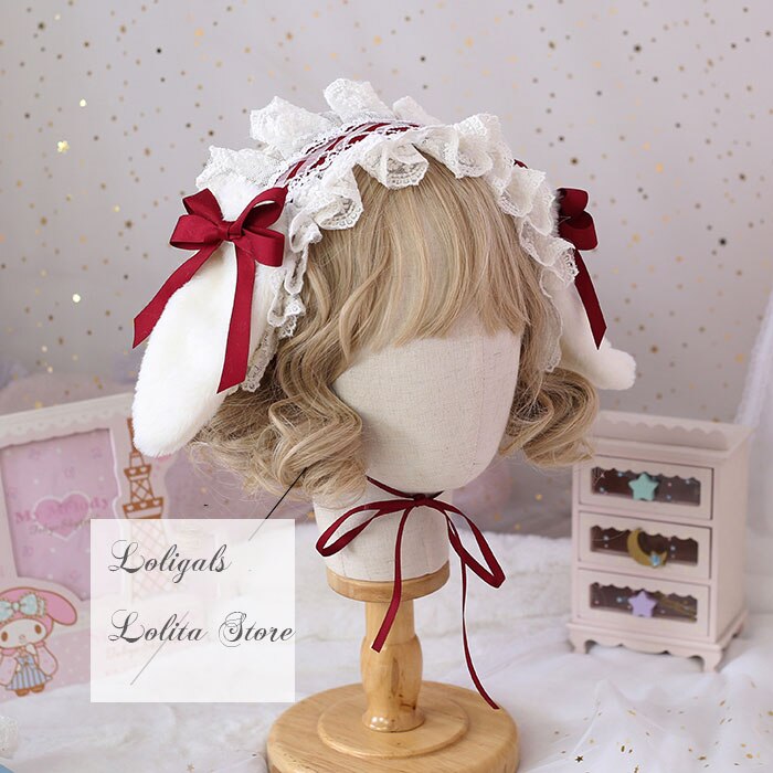 Japanese Lolita Mori Girl Lace Bow Sweet Headband Hair Accessories Headwear  Cute