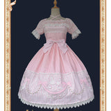 Poodle ~ Sweet Short Sleeve Lolita Dress Dotted Party Dress by Infanta ~ Pre-order