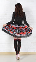 Original Design Lolita Sweet Princess Black Halloween Pumpkin Little Devil Printed Short Skirt