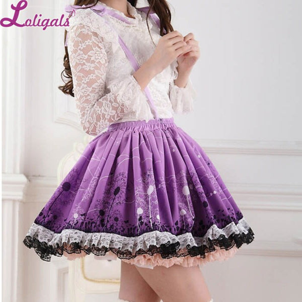 Lily embroidery jumper skirt and bolero flower loli style