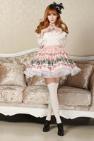 Lolita Sweet Princess Fairy Tale Land Pink Alice's Tea Party Series Short Skirt for Girl