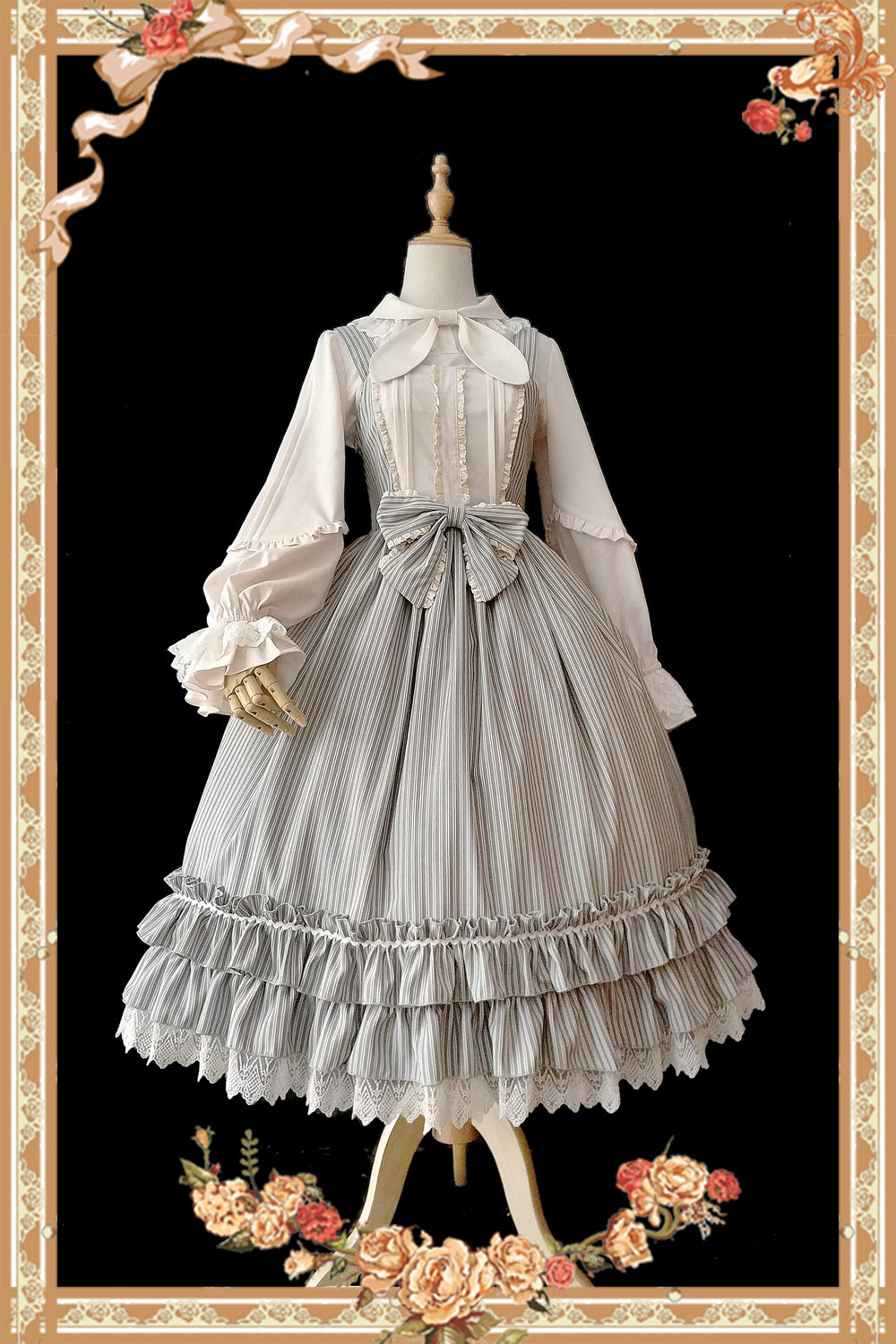 Little Women ~ Classic Striped Lolita JSK Dress by Infanta