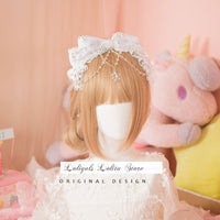 Cute Snowflake Lolita Headband White Christmas Present Mini Top Hat Hair Clip