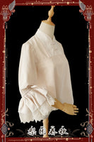 Spring in Pear Orchard ~ Chinese Style Women's Blouse with Mandarin Collar by Infanta