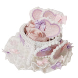 Sweet Mini Top Hat Heart Fascinator Rococo Hair Clip