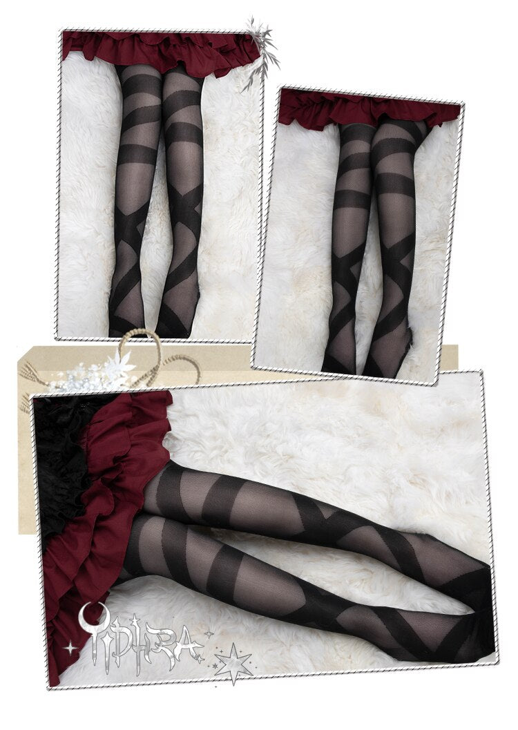 Gray Striped Stockings & Thigh-Highs for Women for sale
