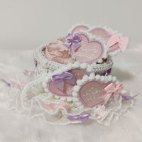 Sweet Mini Top Hat Heart Fascinator Rococo Hair Clip