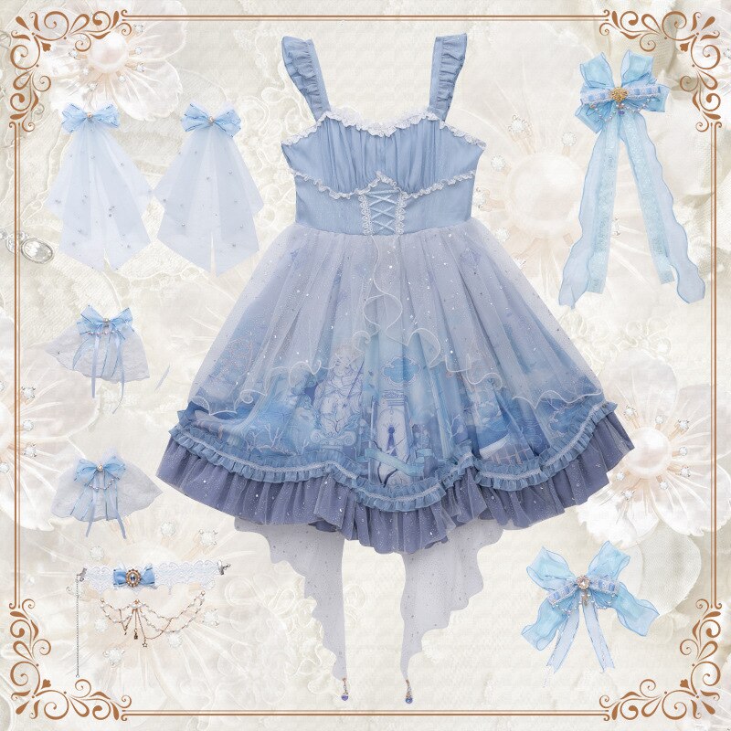 Travel with the Whale ~ Sweet Lolita JSK Dress Royal Party Dress