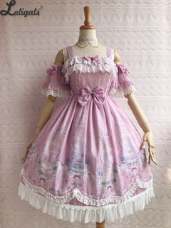 Unicorn's Secret Garden ~ Sweet Printed Lolita JSK Dress w.